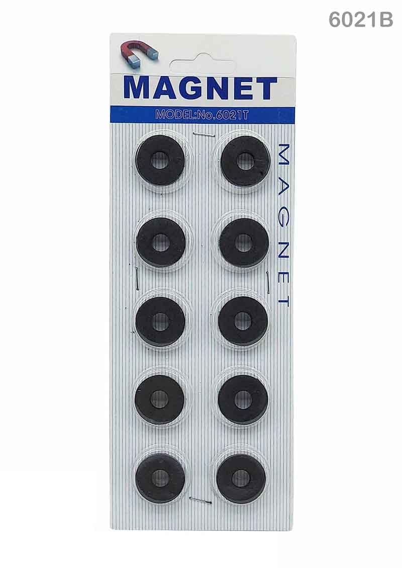 MG Traders Magnet Sheet & Buttons Black Hole Magnet 10Pc Card Big (6021B)  (Pack of 4)