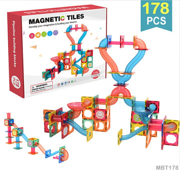 MG Traders Magnet Sheet & Buttons Magnetic Building Tiles 178Pc