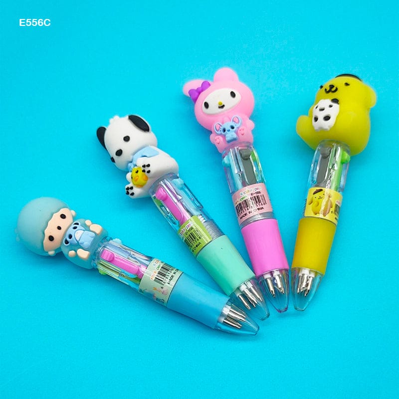 MG Traders Pen E556C 4 Color Mini Cartoon Pen (36Pc)