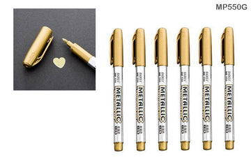 MG Traders Mandala & Art Pens Metalic Craftwork Pen Gold 12Pc (Mp550G)