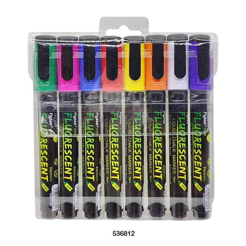 MG Traders Marker 536812 Fluorescent Chalk Marker 8 Colors