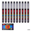 MG Traders Marker 5510S Acrylic Paint Marker Silver 10Pc 4Mm