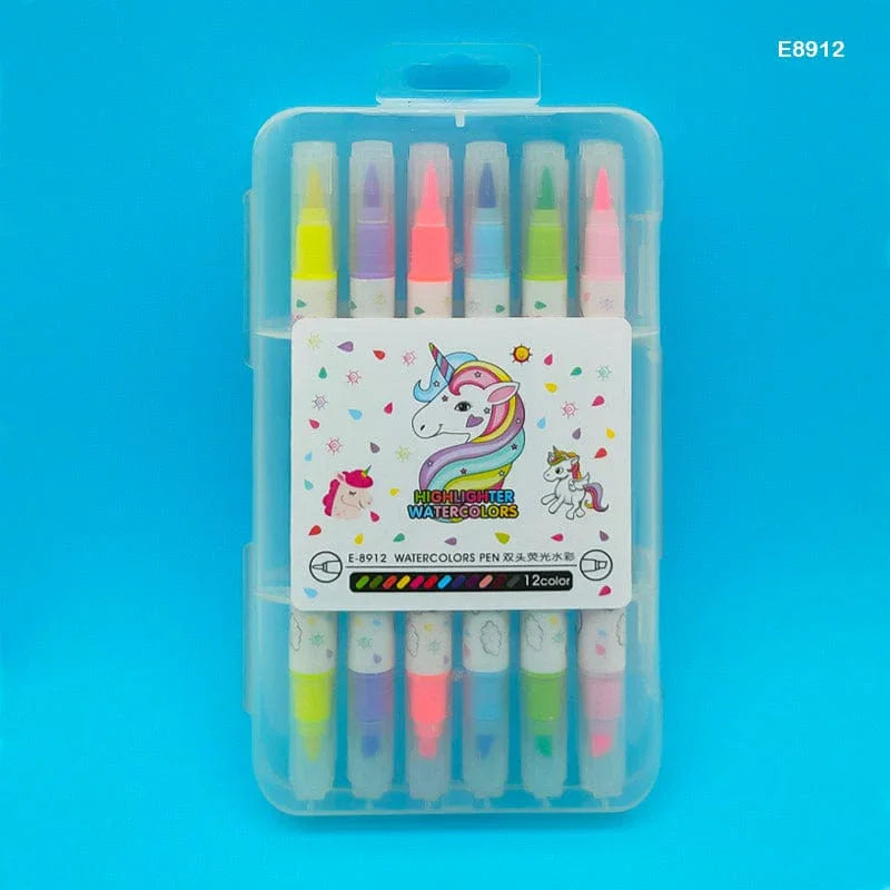 MG Traders Marker E8912 Two Tone Side Water Color Highlighter Marker