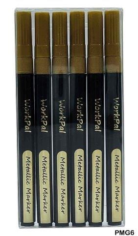 MG Traders Marker Paint Marker Gold 6Pcs (Pmg6)