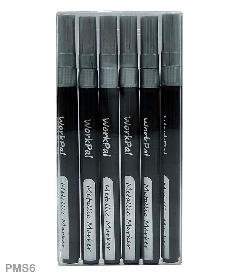 MG Traders Marker Paint Marker Silver 6Pcs (Pms6)