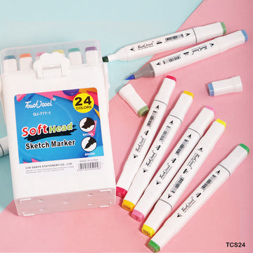 Touch Cool Soft Head Tcs24 Sketch Marker 24Pc