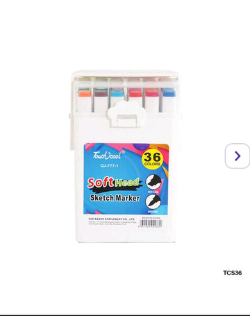 Touch Cool Soft Head Tcs36 Sketch Marker 36Pc