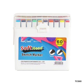 Touch Cool Soft Head Tcs60 Sketch Marker 60Pc