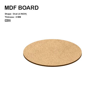 MG Traders MDF Boards & Base Mdf Oval  4 Inch 10Pcs (Mo4)