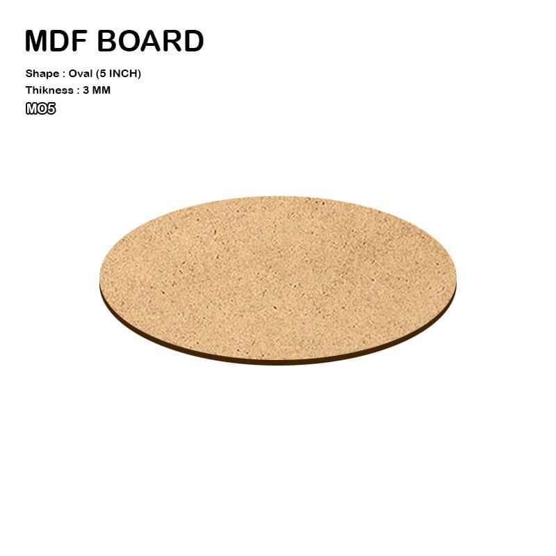 MG Traders MDF Boards & Base Mdf Oval 5 Inch  10Pcs (Mo5)