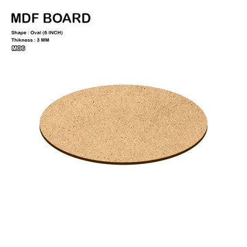 MG Traders MDF Boards & Base Mdf Oval 6 Inch  10Pcs (Mo6)