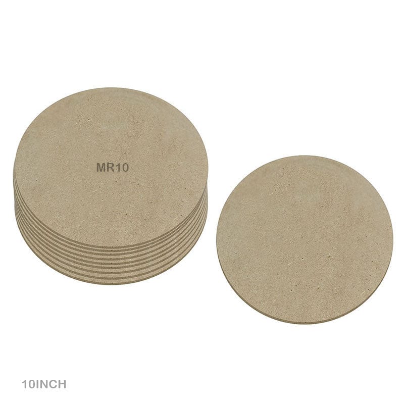 MG Traders MDF Boards & Base Mdf Round 10 Inch 10Pcs (Mr10)