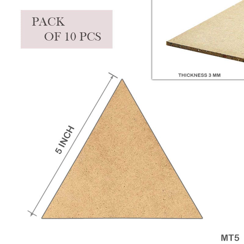 MG Traders MDF Boards & Base Mdf Triangle 5 Inch  10Pcs (Mt5)