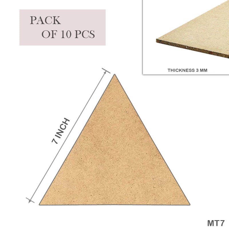 MG Traders MDF Boards & Base Mdf Triangle 7 Inch  10Pcs (Mt7)