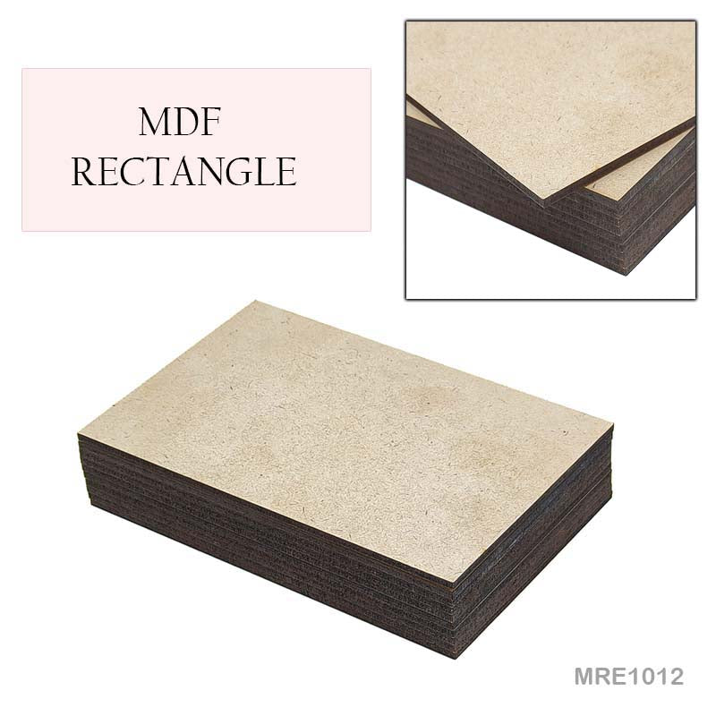 MG Traders Mdf Cutout Mdf Rectangle 10X12 10Pcs (Mre1012)