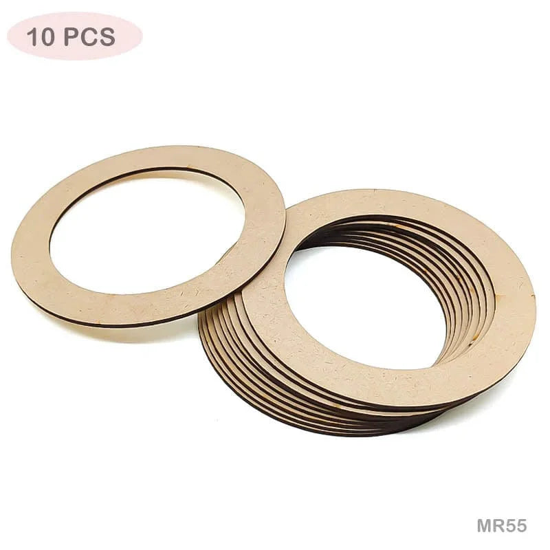 MG Traders Mdf Cutout Mdf Ring 5X5 10Pcs (Mr55)