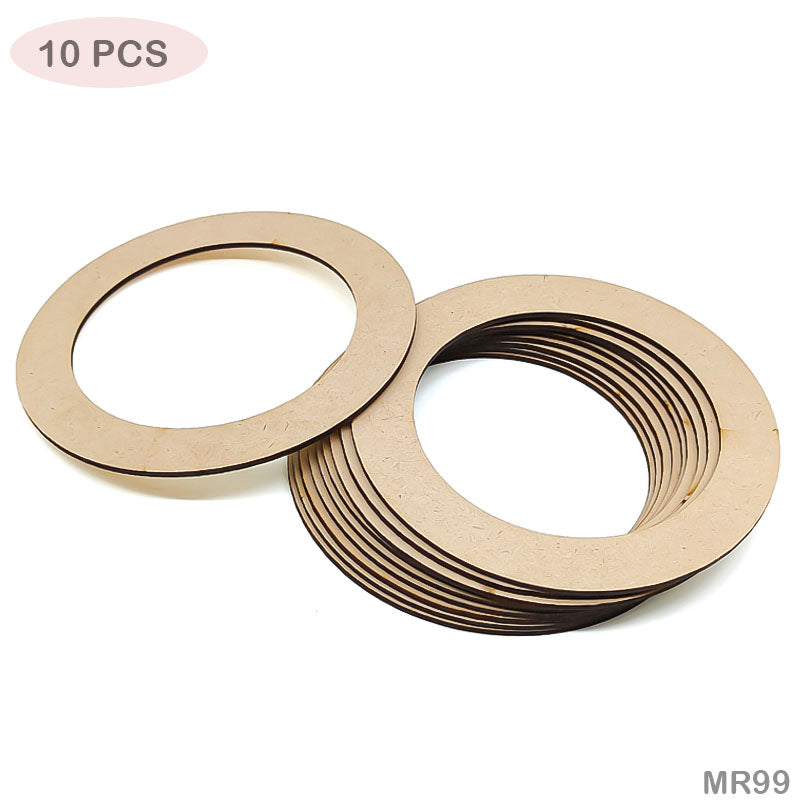 MG Traders Mdf Cutout Mdf Ring 9X9 10Pcs (Mr99)