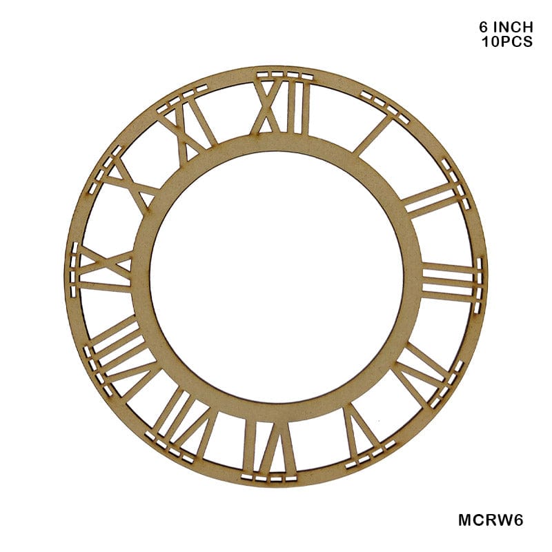 MG Traders MDF Mdf Cutout Roman Watch Round 10Pcs 6 Inch (Mcrw6)