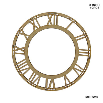 MG Traders MDF Mdf Cutout Roman Watch Round 10Pcs 8 Inch (Mcrw8)