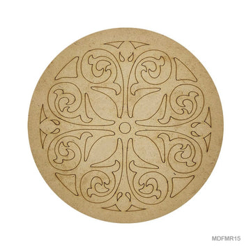 MG Traders MDF & wooden Crafts Mdf Cutout Mandala Engrave 3Mm*10Inch (Mdfmr15)