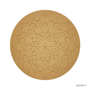 MG Traders MDF & wooden Crafts Mdf Cutout Mandala Engrave 3Mm*10Inch (Mdfmr19)
