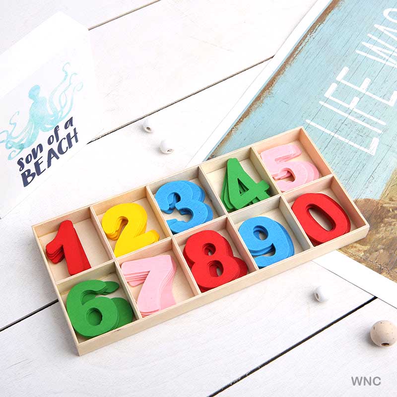 MG Traders MDF & wooden Crafts Wooden Number Color Small (Wnc)