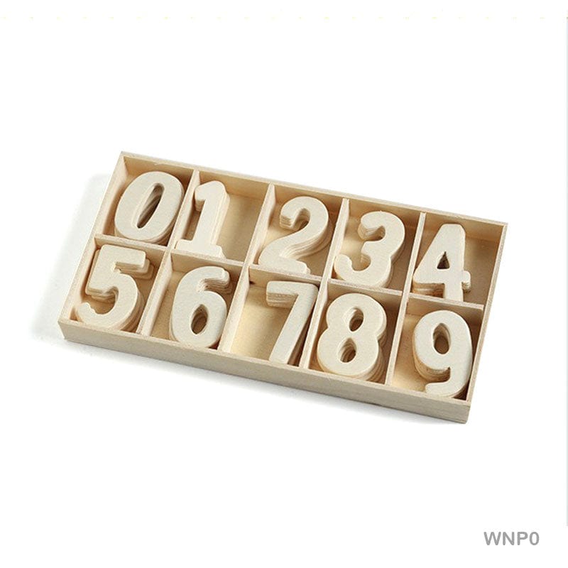 MG Traders MDF & wooden Crafts Wooden Number Plain (Wnp0)  (Pack of 2)