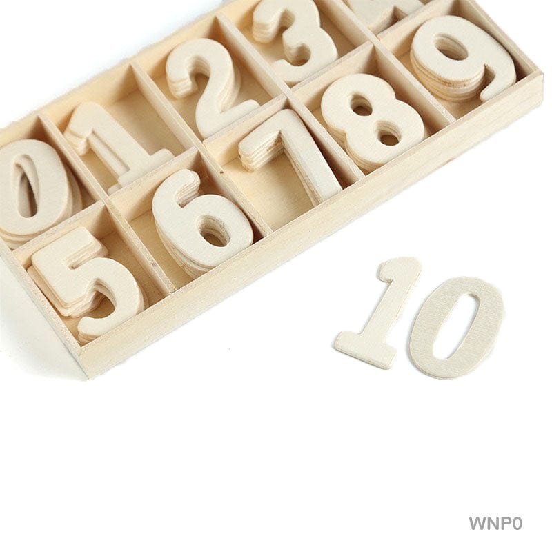 MG Traders MDF & wooden Crafts Wooden Number Plain (Wnp0)  (Pack of 2)