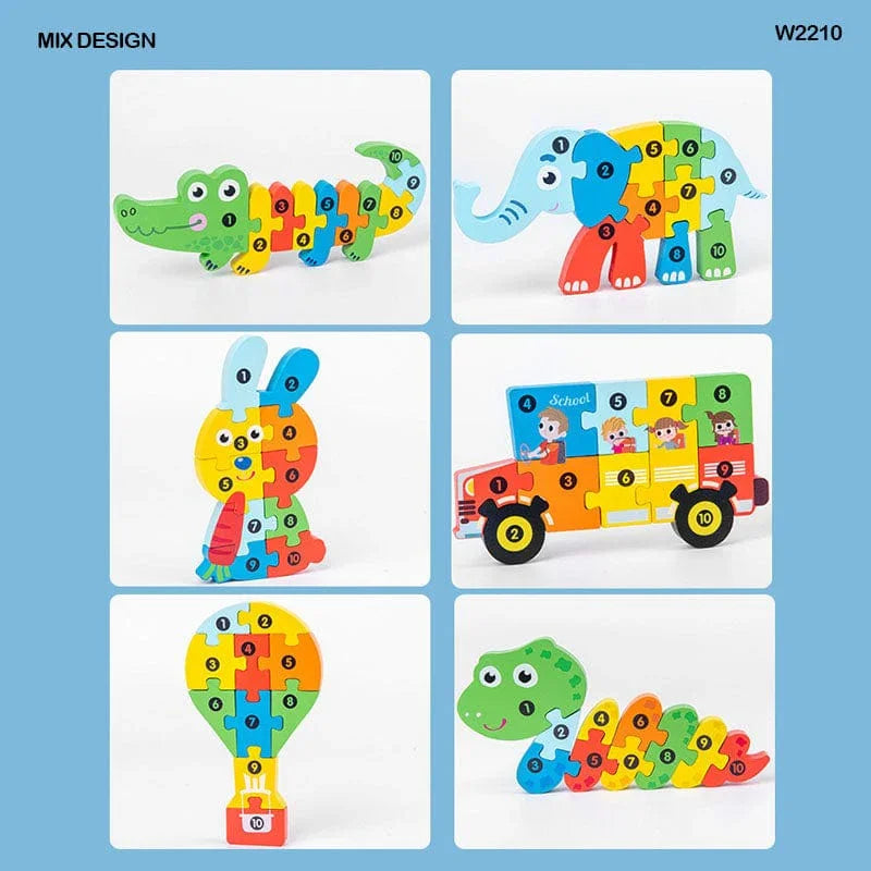 MG Traders MDF & wooden Crafts Wt 22X10Cm Wooden Puzzle (W2210)