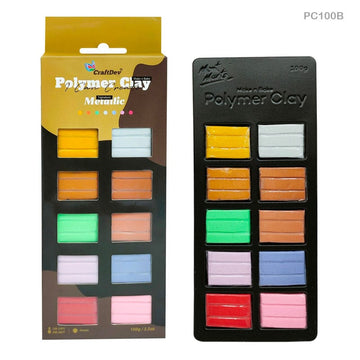 Polymer Clay Metalic 100Gm 10 Color Box (Pc100B)