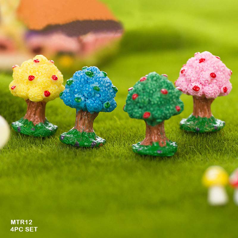 MG Traders Miniature Miniature Model Mtr12 Apple Tree (4Pcs)