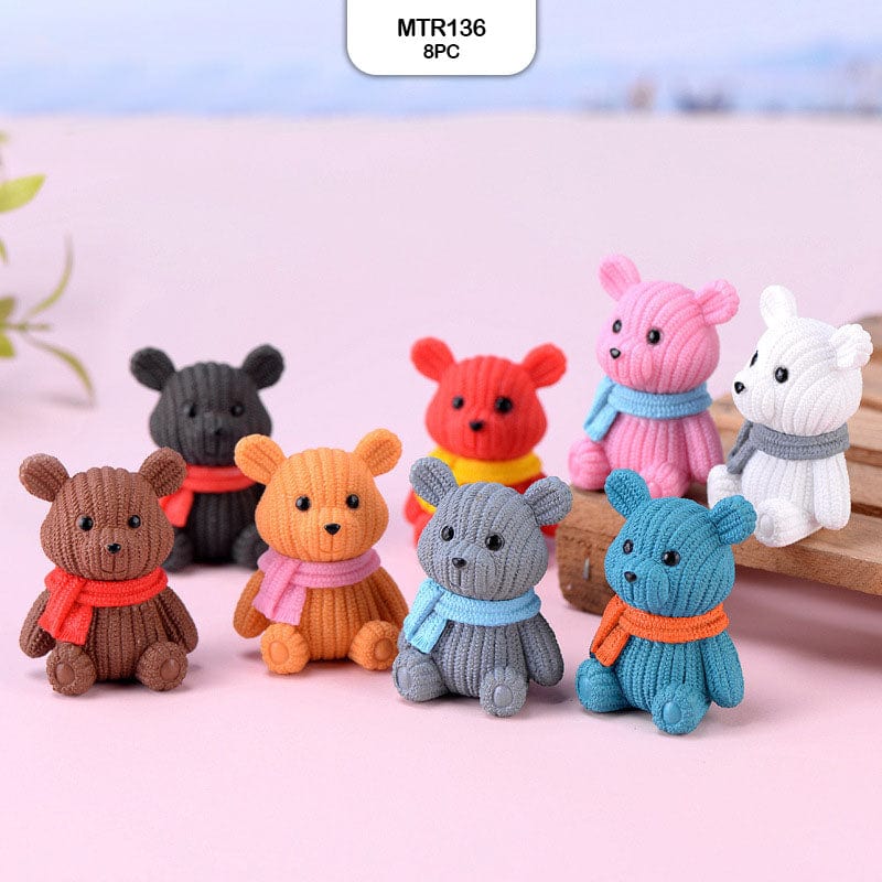 MG Traders Miniature Miniature Model Mtr136 Teddy Bear (8Pc)