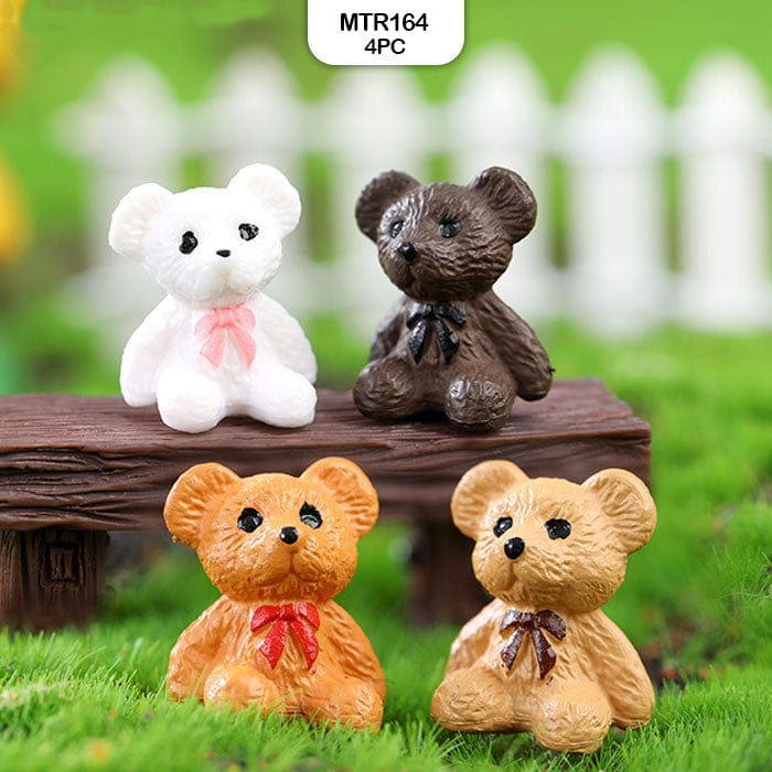 MG Traders Miniature Miniature Model Mtr164 Teddy Bear (4Pc)