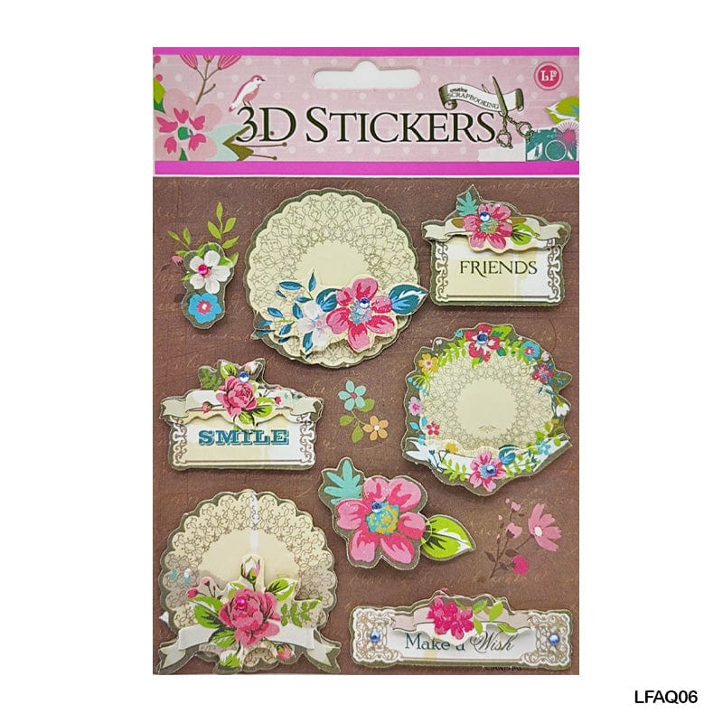 MG Traders Motivational Stickers Lfaq06 Scrapbooking 3D Journaling Sticker  (Pack of 4)