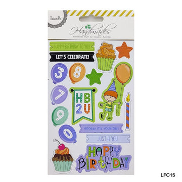 Lfc15 Scrapbooking Journaling Sticker  (Pack of 6)