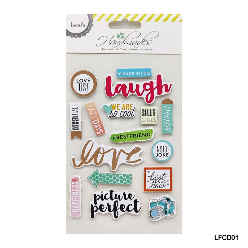 MG Traders Motivational Stickers Lfcd01 Scrapbooking 3D Journaling Sticker  (Pack of 6)