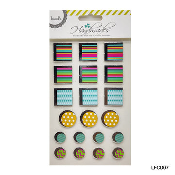 Lfcd07 Scrapbooking 3D Journaling Sticker  (Pack of 6)