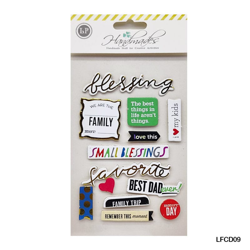 MG Traders Motivational Stickers Lfcd09 Scrapbooking 3D Journaling Sticker  (Pack of 6)