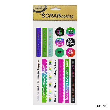 Sbt18 Scrap Book Journaling Sticker  (Pack of 6)