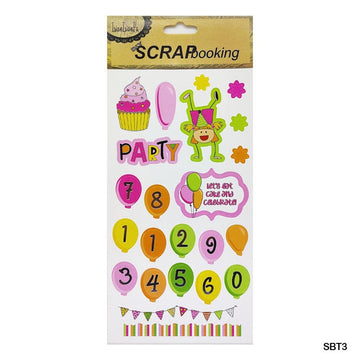 Sbt3 Scrap Book Journaling Sticker  (Pack of 6)
