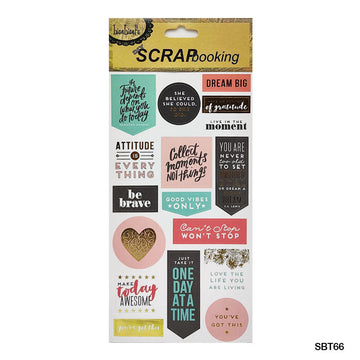 Sbt66 Scrap Book Journaling Sticker  (Pack of 6)