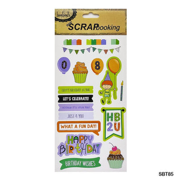 Sbt85 Scrap Book Journaling Sticker  (Pack of 6)