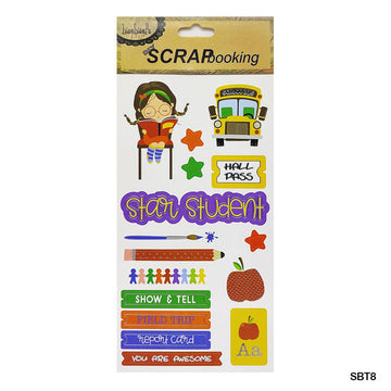 Sbt9 Scrap Book Journaling Sticker  (Pack of 6)