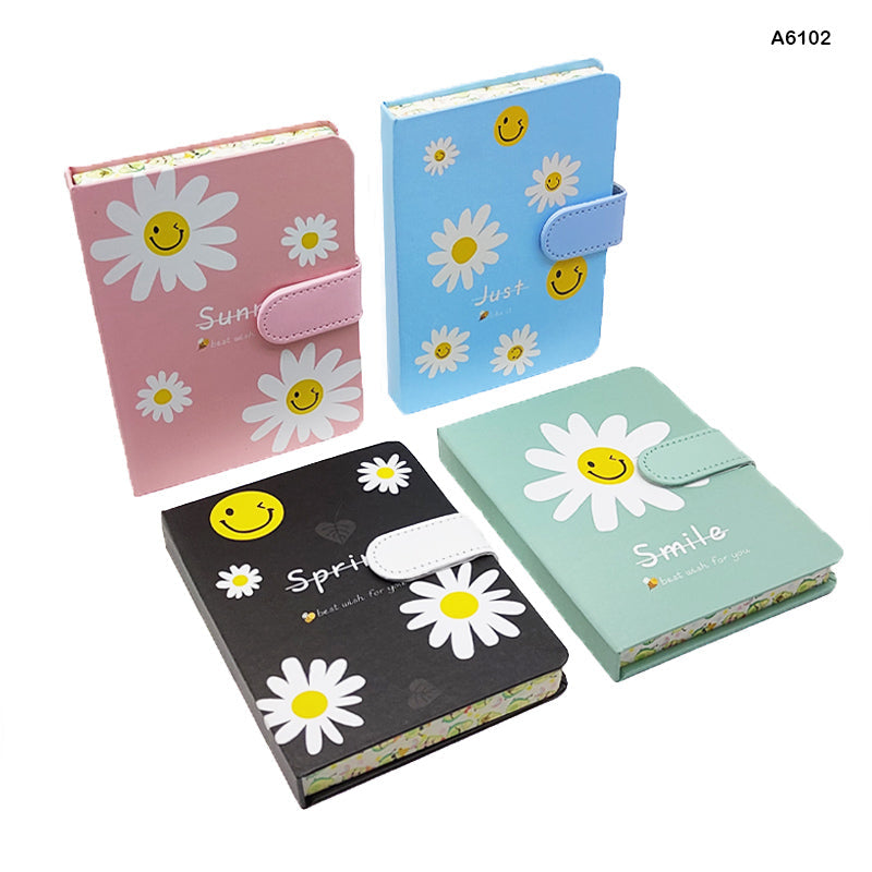 MG Traders Note Books & Diaries A6102 A6 Dairy Printed Magnetic (15X11Cm)