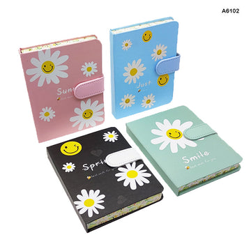 MG Traders Note Books & Diaries A6102 A6 Dairy Printed Magnetic (15X11Cm)