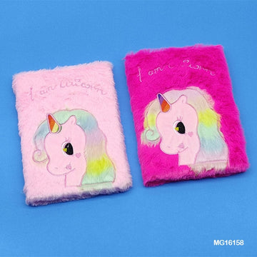 MG Traders Note Books & Diaries Mg16158 Soft Fur Diary A5