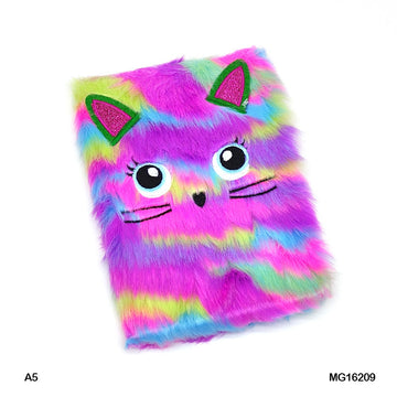 MG Traders Notebooks & Diaries Mg16209 Soft Fur Diary A5