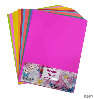 MG Traders origami sheet Bright Neon Color Paper Multi 100 Sheet 8.5X11