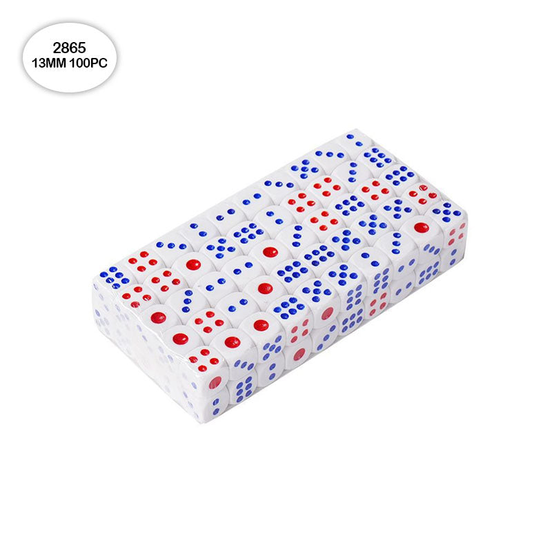 MG Traders Other material 2865 Dice White 100Pcs 13Mm