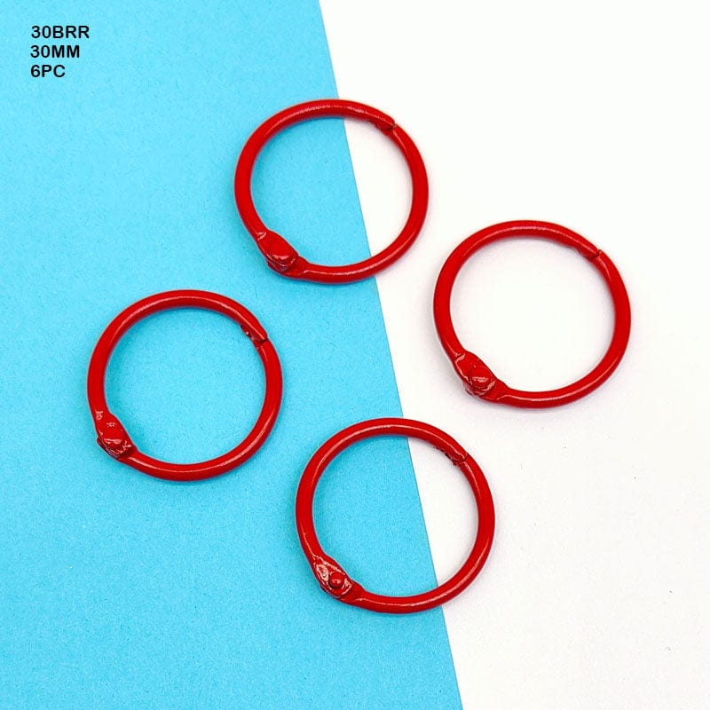 MG Traders Other material 30Mm Book Binding Red Ring (6Pc) (30Brr)